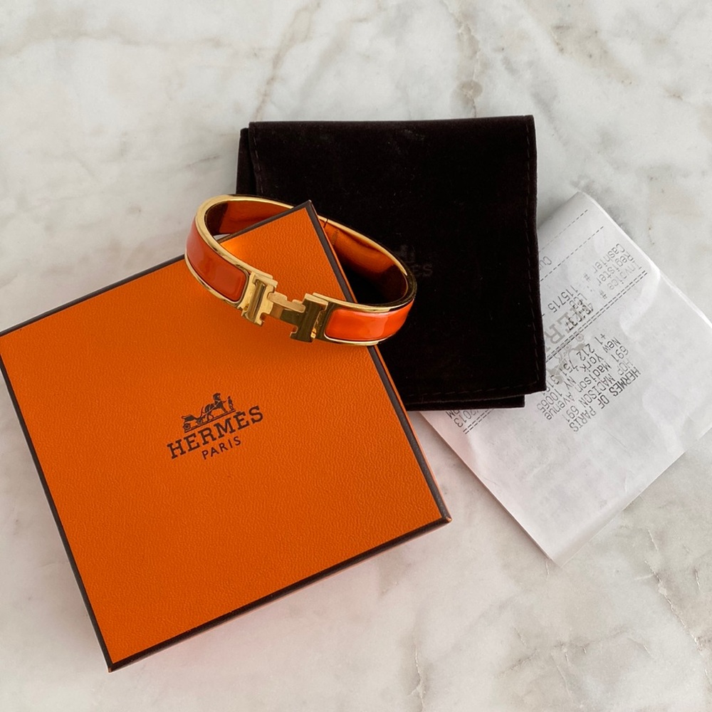 Authentic Hermes H Clic Clac Bracelet PM
